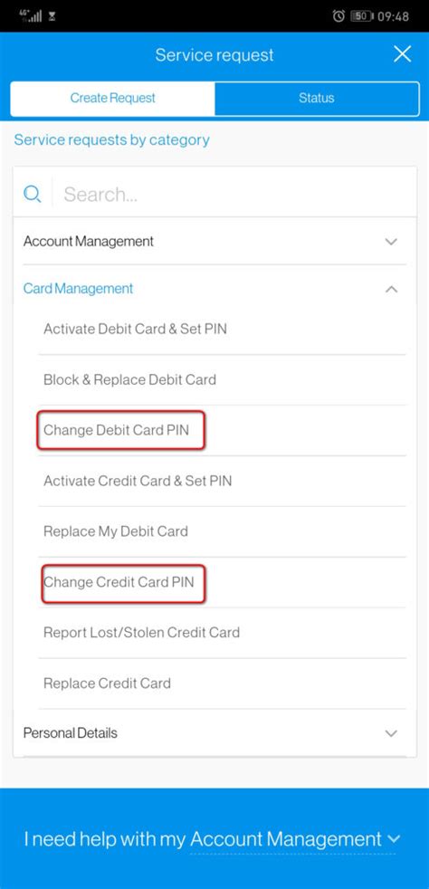 Reset Credit or Debit Card PIN 